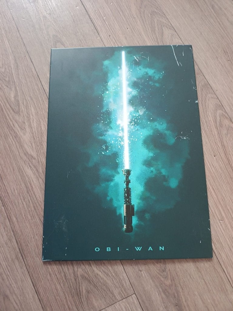 Metalen star wars poster gesignaleerd, Verzamelen, Ophalen of Verzenden, Zo goed als nieuw, Boek of Poster