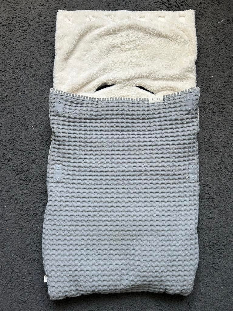 Koeka voetenzak grijs wafel/teddy, Ophalen of Verzenden, Gebruikt, Voetenzak