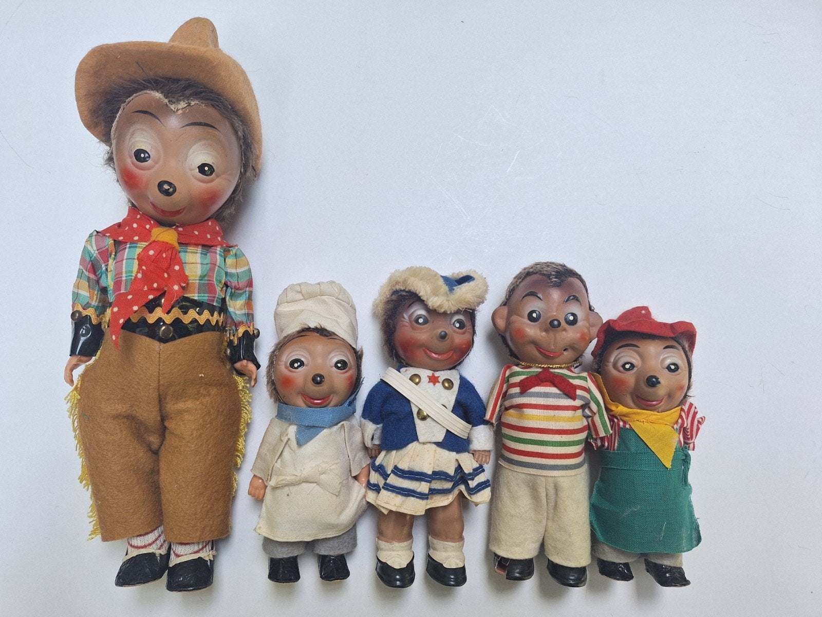 5 vintage Egels, steiff, Ophalen of Verzenden
