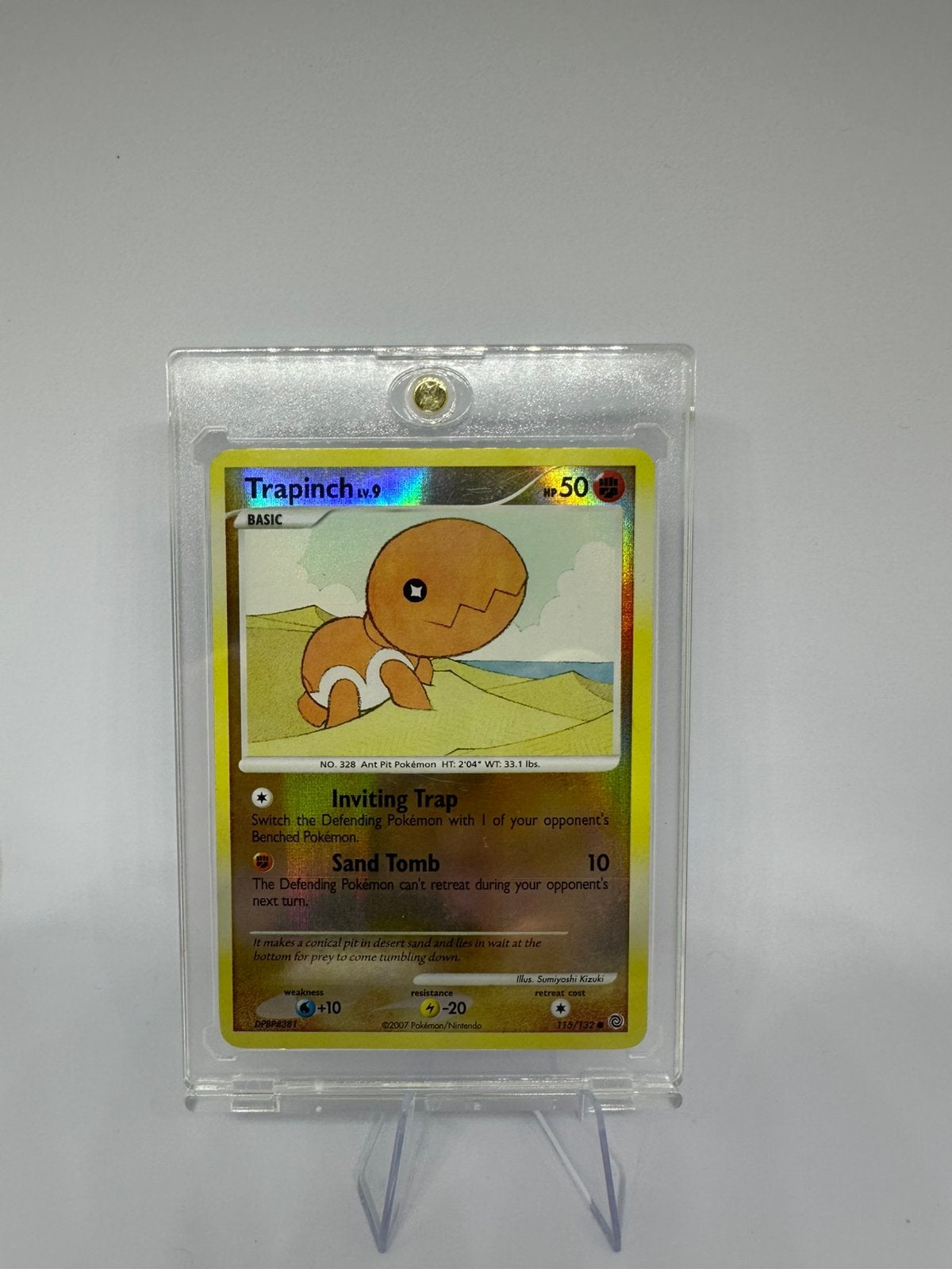 Trapinch 115/132 D&P Secret Wonders PokemonCard Reverse Holo, Ophalen of Verzenden, Zo goed als nieuw