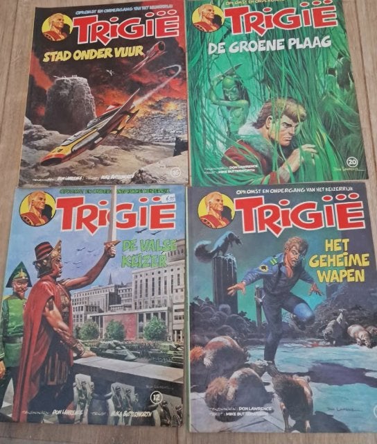 Trigie stripboeken - 4 delen, Boeken, Stripboeken, Meerdere stripboeken, Ophalen of Verzenden, Gelezen