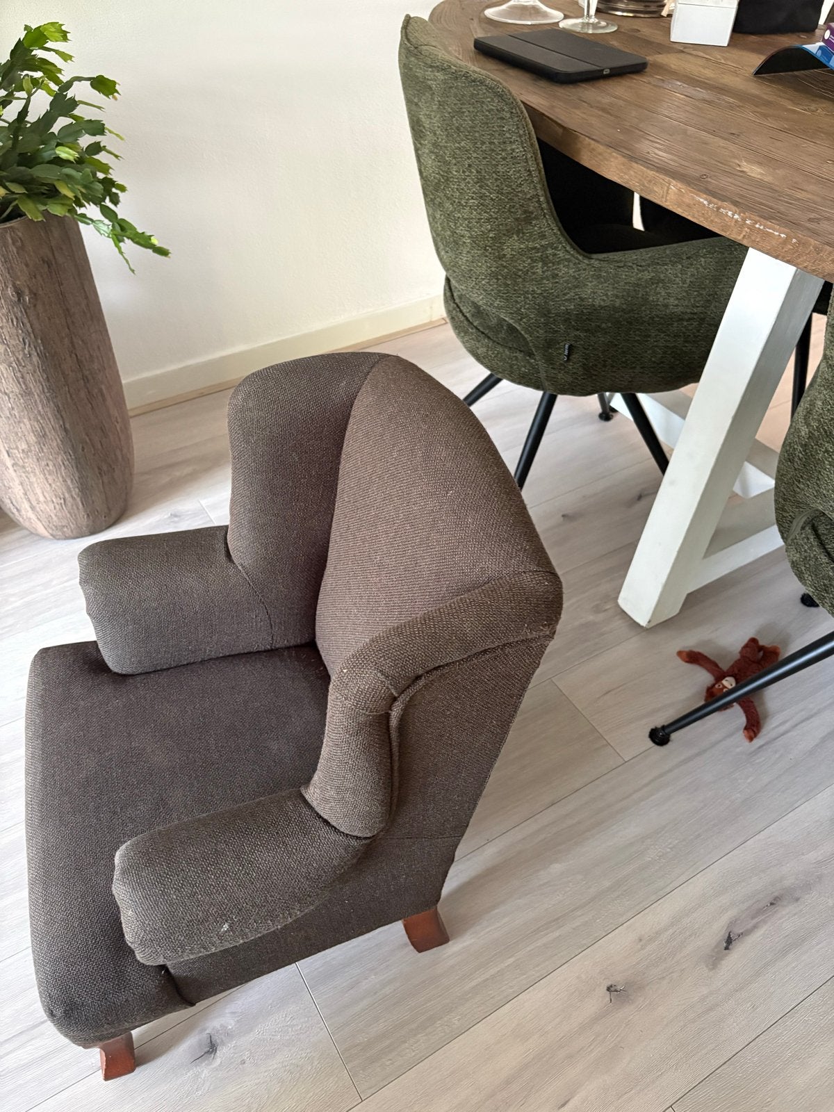 Kinderfauteuil, Ophalen, Gebruikt, Bruin, Eén