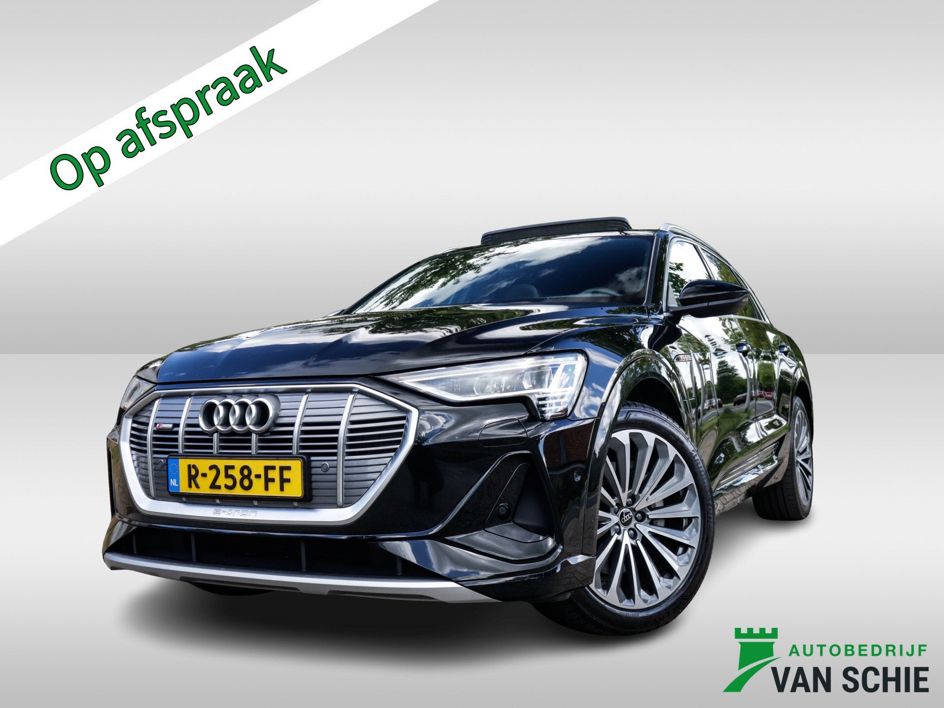 Audi e-tron 55 quattro S edition 95 kWh 1e-Eig. & Keurig-Ond, Automaat, Zwart, 95 kWh, Leder en Stof