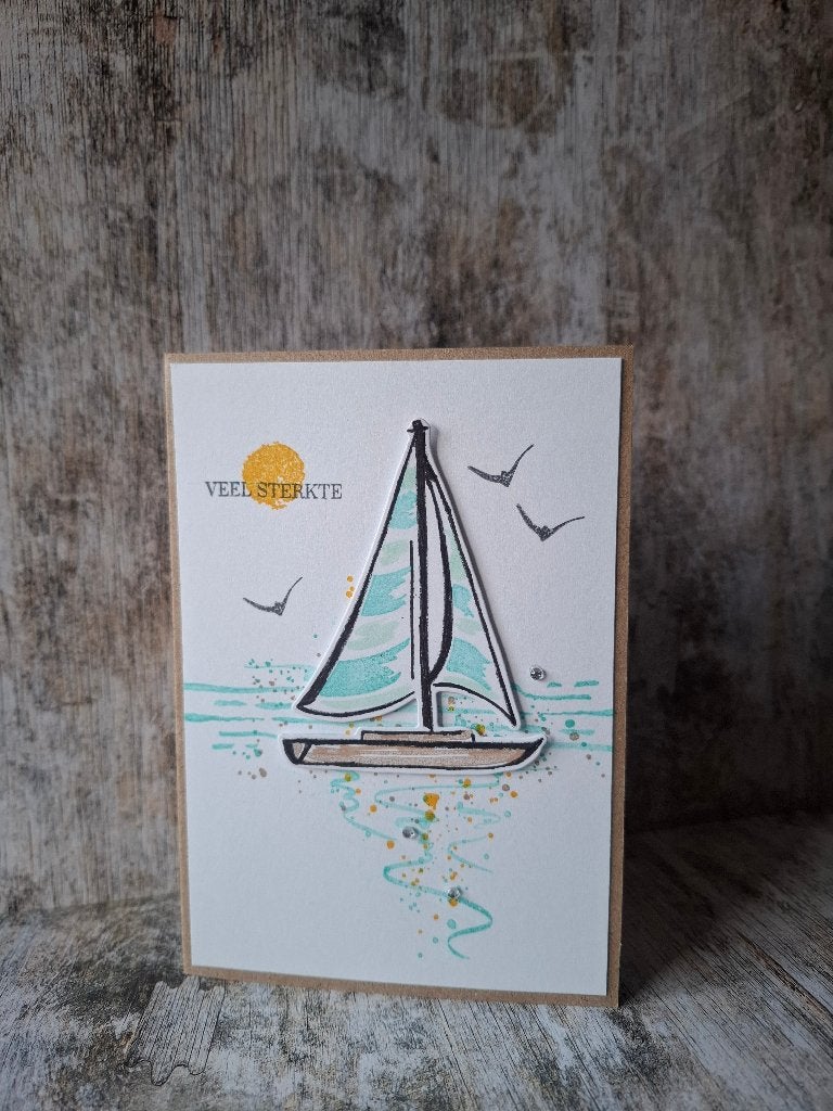gestempelde kaart, Sterkte, zeilboot, Ophalen of Verzenden, Nieuw, Overige thema's