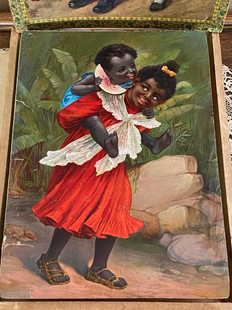 Antiek Victoriaans puzzel blokken ca1880 litho izgs Germany, Antiek en Kunst, Ophalen of Verzenden