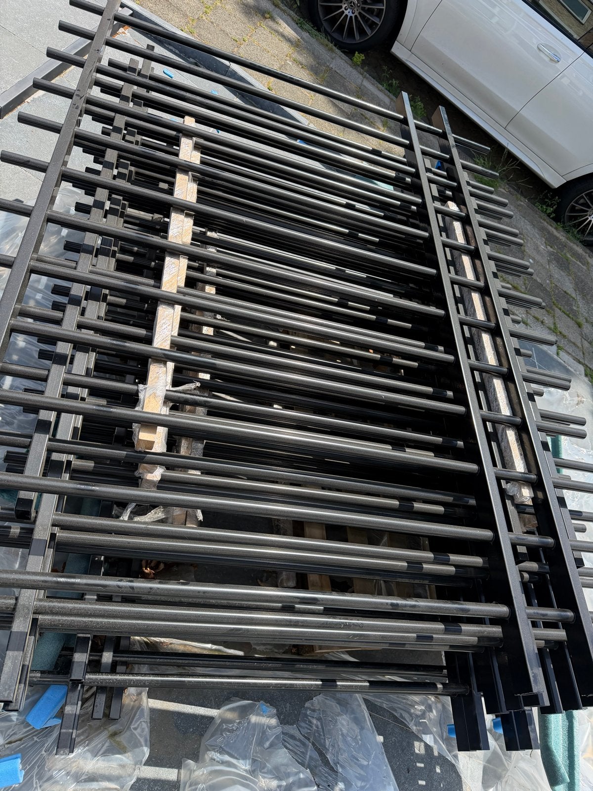 Nieuw Zwart Spijlenhekwerk met Poort - 150cm Hoog, Ophalen, Met poort, Nieuw, Spijlenhekwerk
