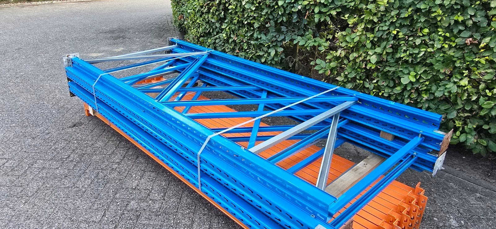 11,5 meter stow palletstelling , magazijnstelling, Ophalen