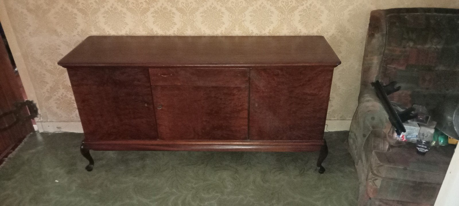 Dressoir Queen Ann stijl - 170x47x80 cm, Ophalen