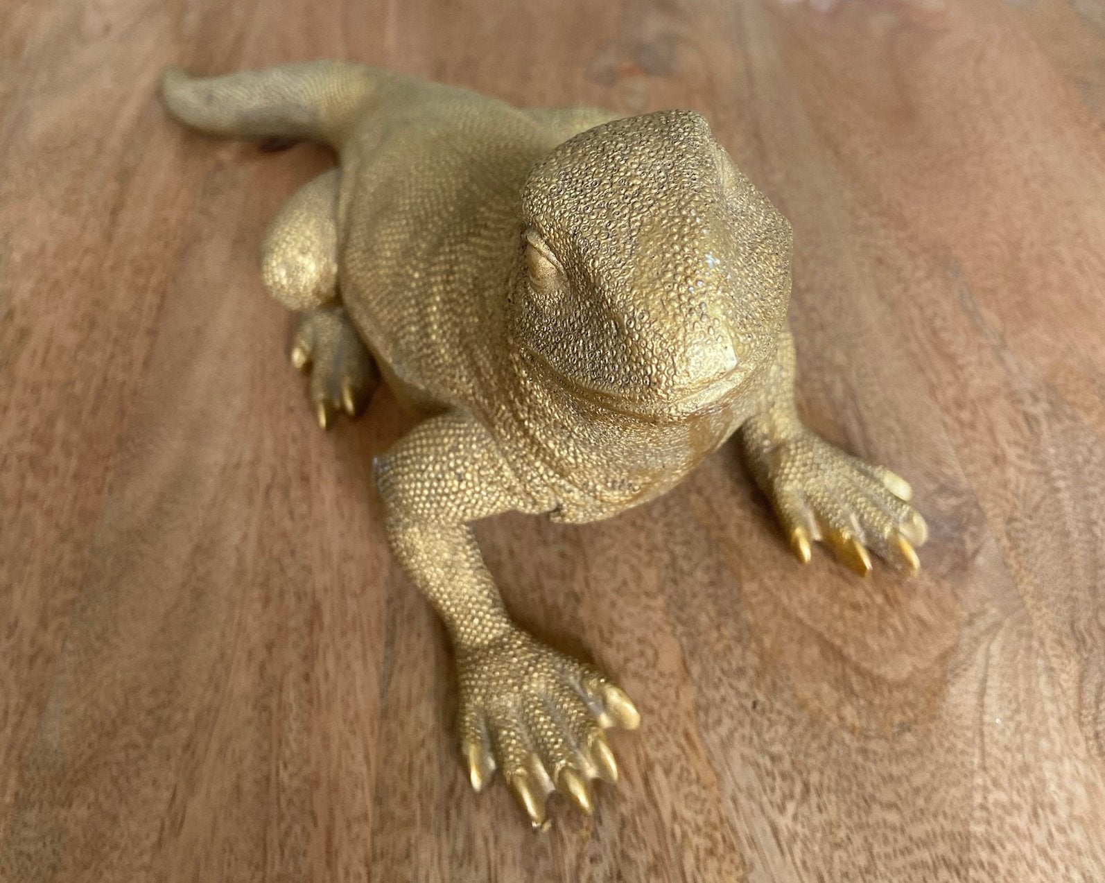 Grote gouden leguaan deco, Ophalen of Verzenden, Zo goed als nieuw