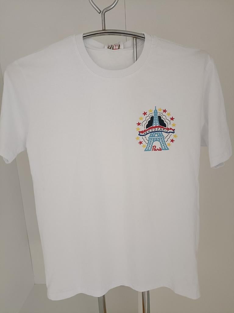 Wit T-shirt met Eiffeltoren print, Ophalen of Verzenden