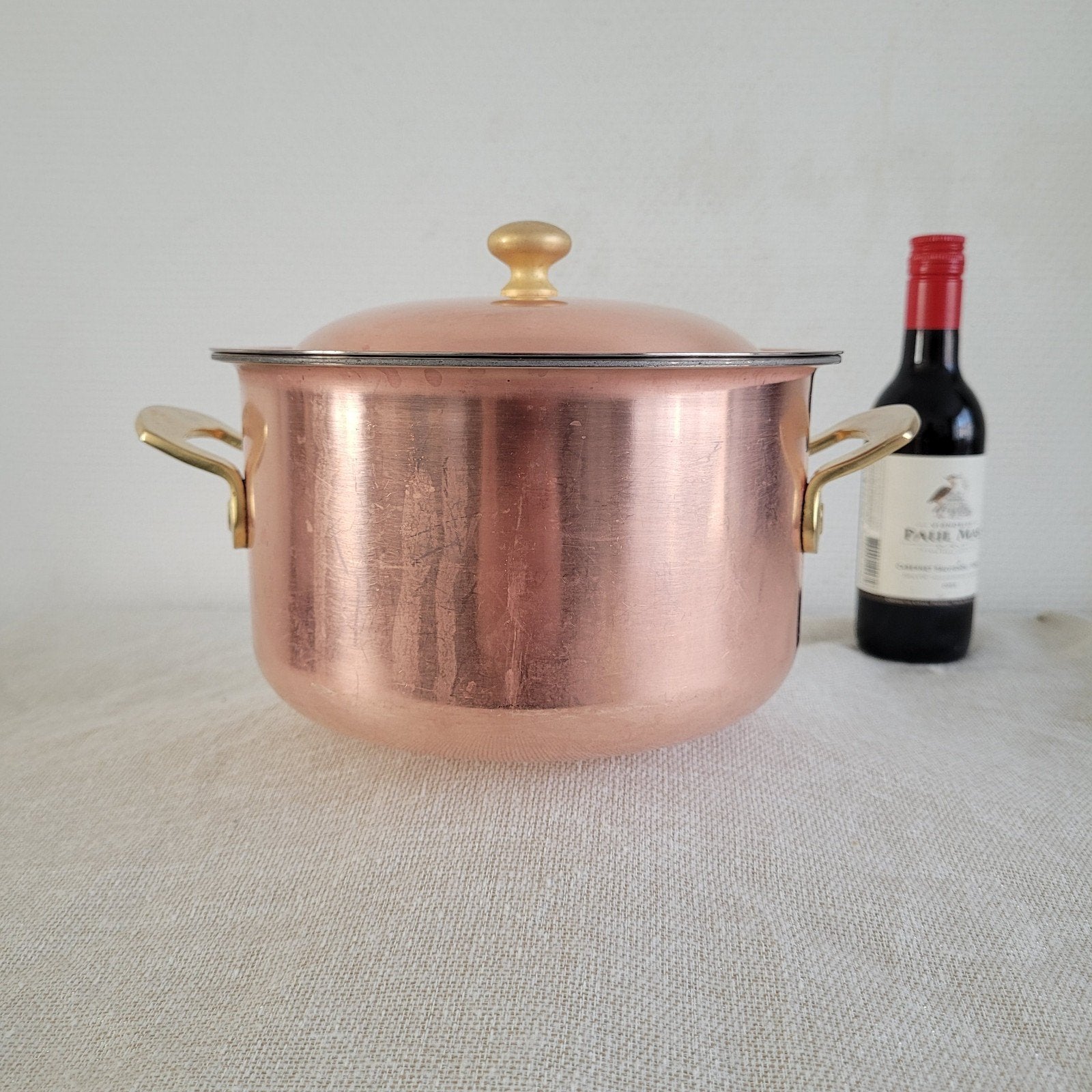 culinox spring GL koperen pan hapjespan sauspan soeppan, Ophalen of Verzenden, Gebruikt, Koper, Braadpan