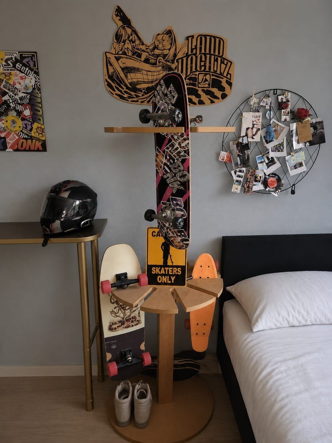 Skateboardstandaard skateboard display, Ophalen