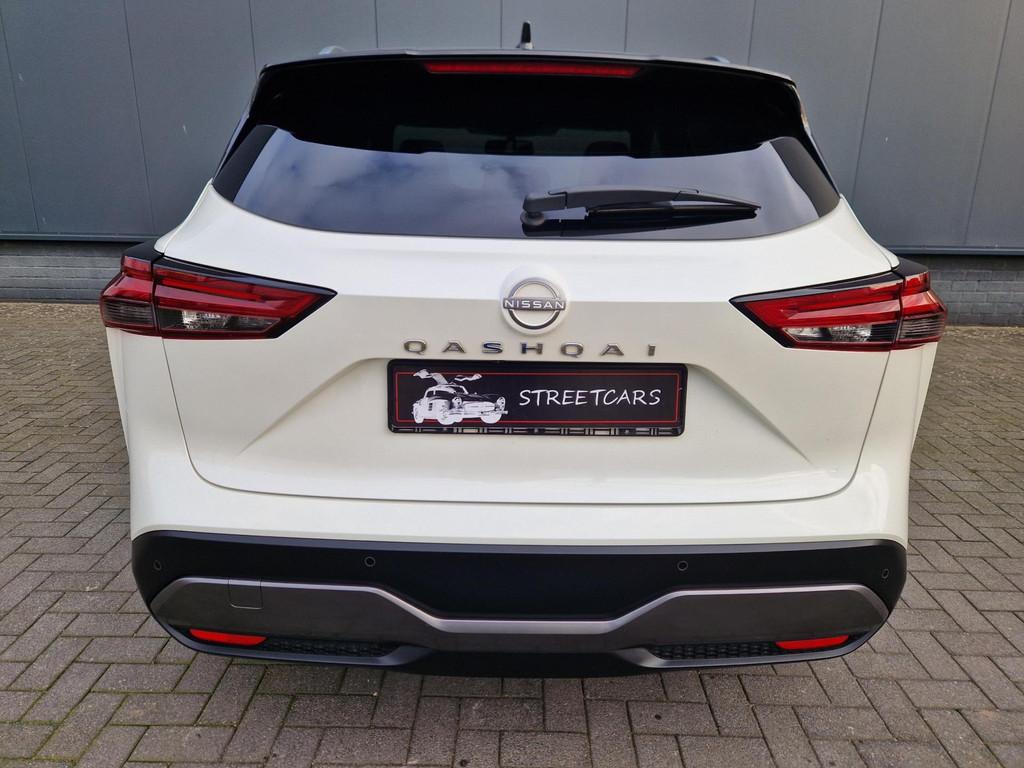 Nissan Qashqai 1.3 MHEV 158PK Tekna /1e eig /Pano /Led /Head, Zwart, Leder en Stof, Wit, Bedrijf