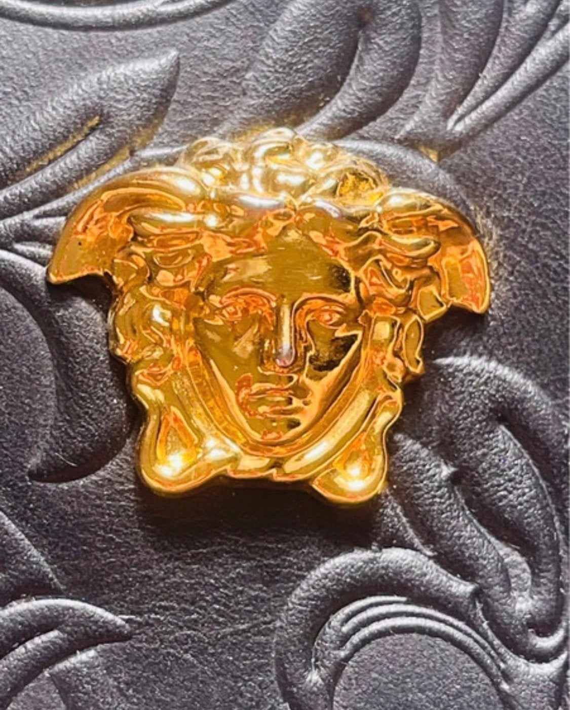 Versace Clutch Tas Zwart Leer Medusa Hoofd, Ophalen of Verzenden, Nieuw, Zwart, Avondtasje