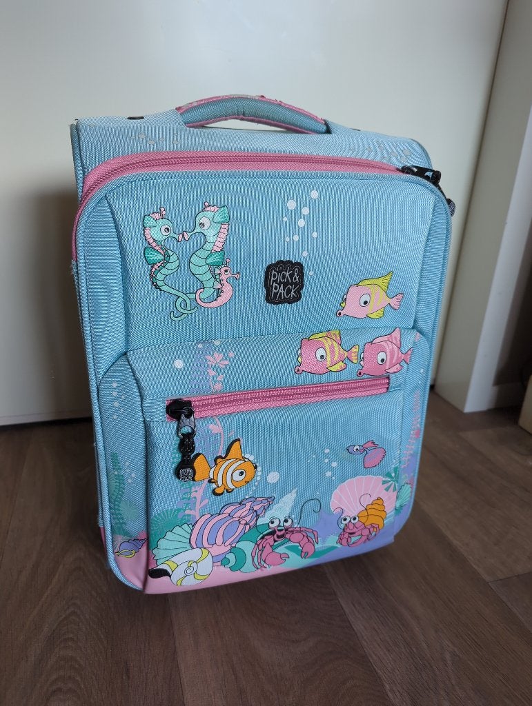 Pick&Pack kinder trolley, Wieltjes, Gebruikt, Hard kunststof, 45 tot 55 cm