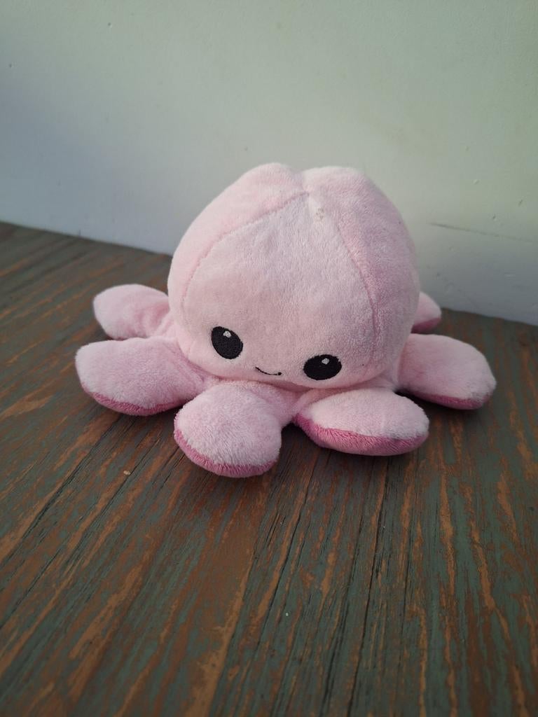 Knuffel octopus omkeerbaar 20 cm, Overige typen, Ophalen of Verzenden, Zo goed als nieuw, Middelgroot (20 tot 80 cm)