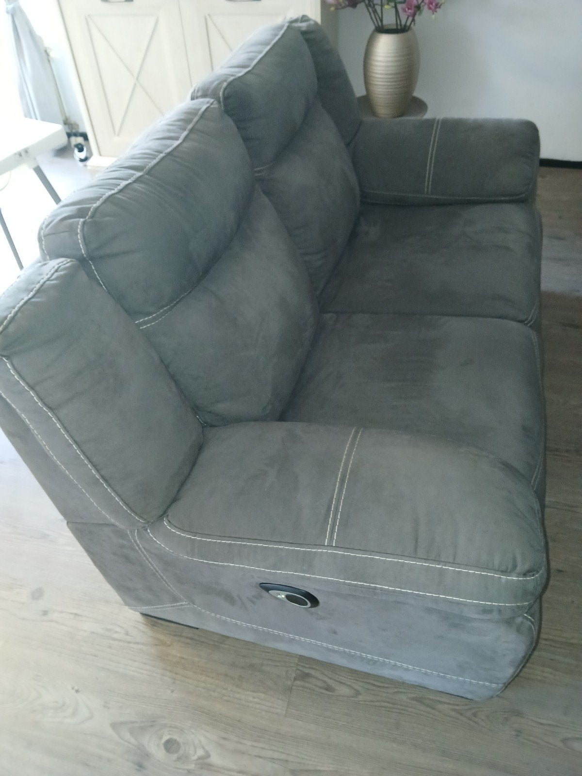 Tweezitter bank met relaxfunctie, Modern, Comfortabel, Gebruikt, 150 tot 200 cm, Tweepersoons