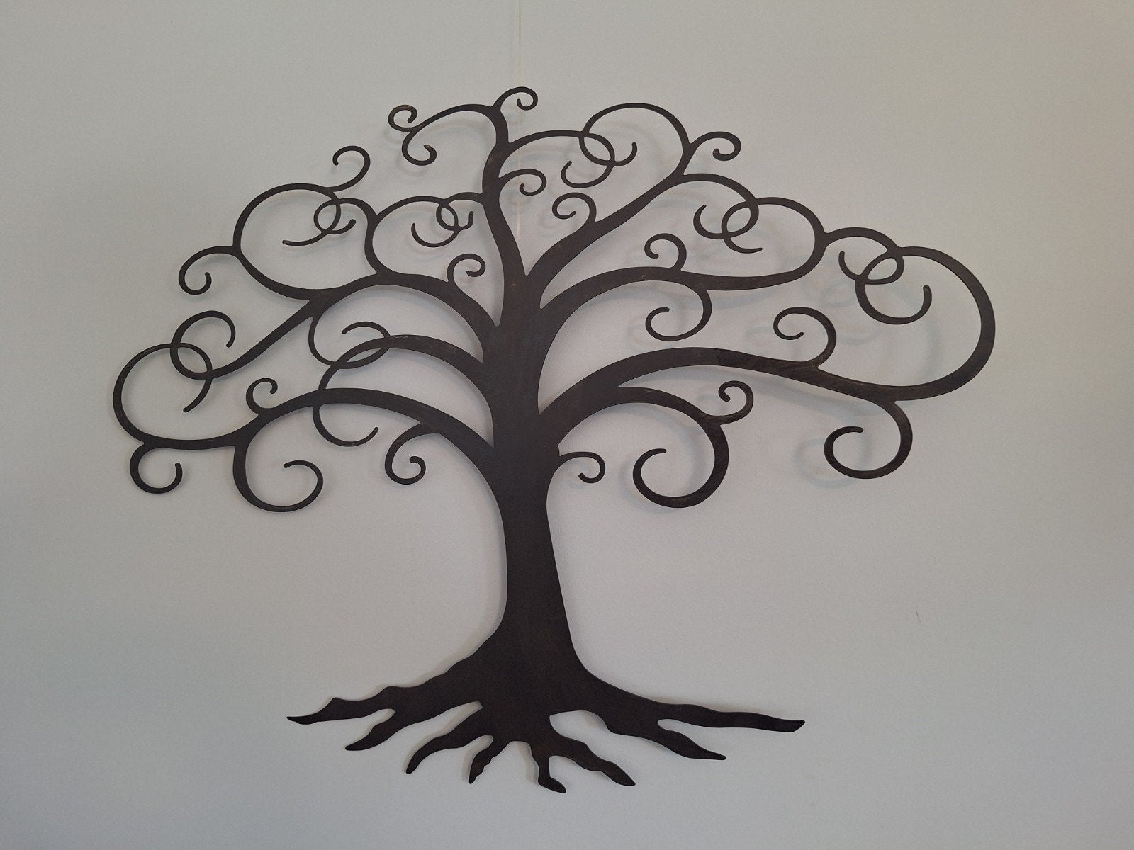 Metalen Wanddecoratie Levensboom - Zwart, Ophalen, Metaal, Wandsculptuur, Zwart