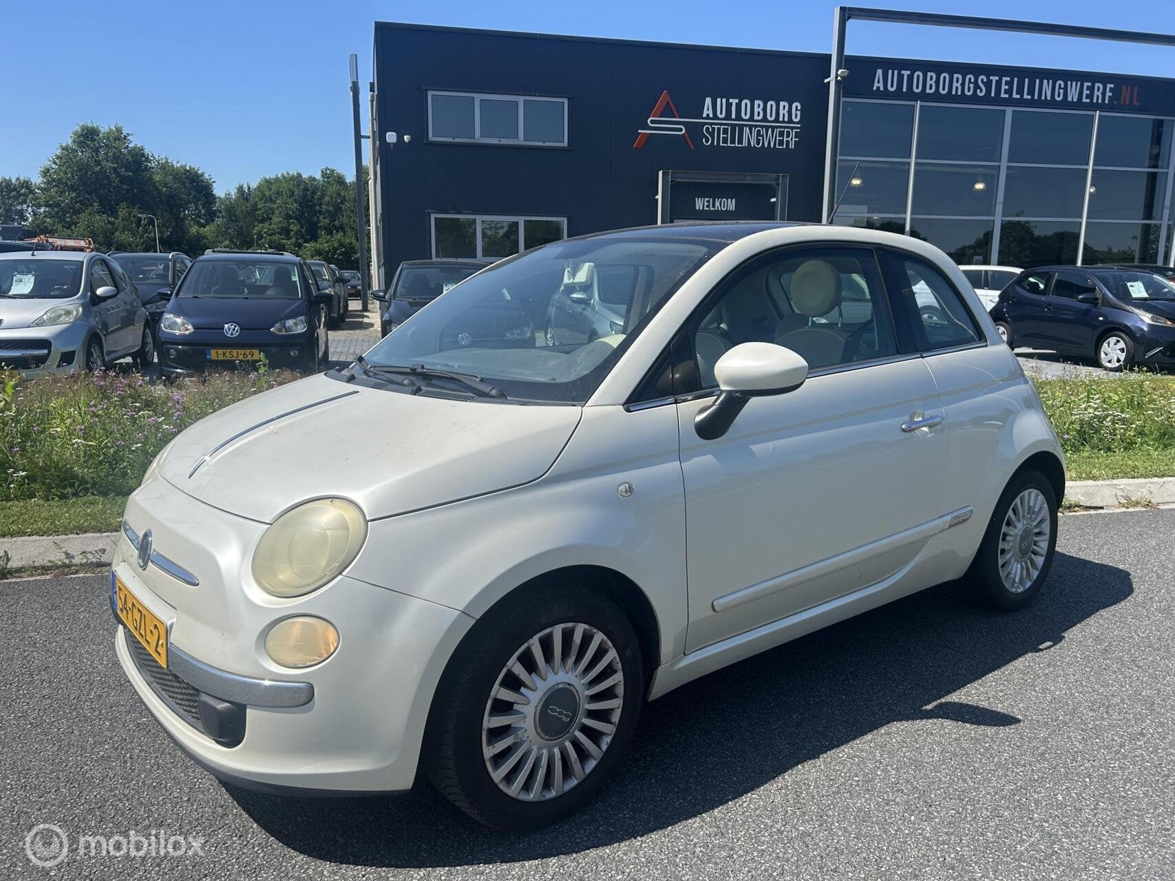 Fiat 500 1.2 Lounge [ NAP 1e eigenaar HANDEL/EXPORT ], Auto's, Fiat, 1242 cc, 4 cilinders, 4 stoelen, Wit