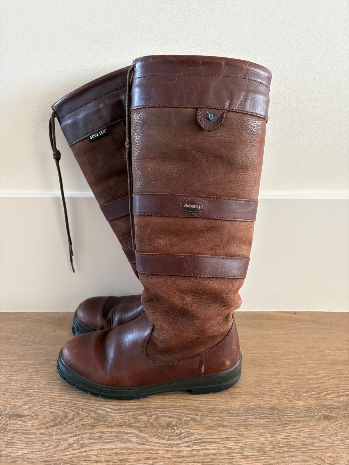 Bruine leren Dubarry Galway outdoor laarzen in maat 37,5, Hoge laarzen, Bruin, Ophalen of Verzenden, Gedragen