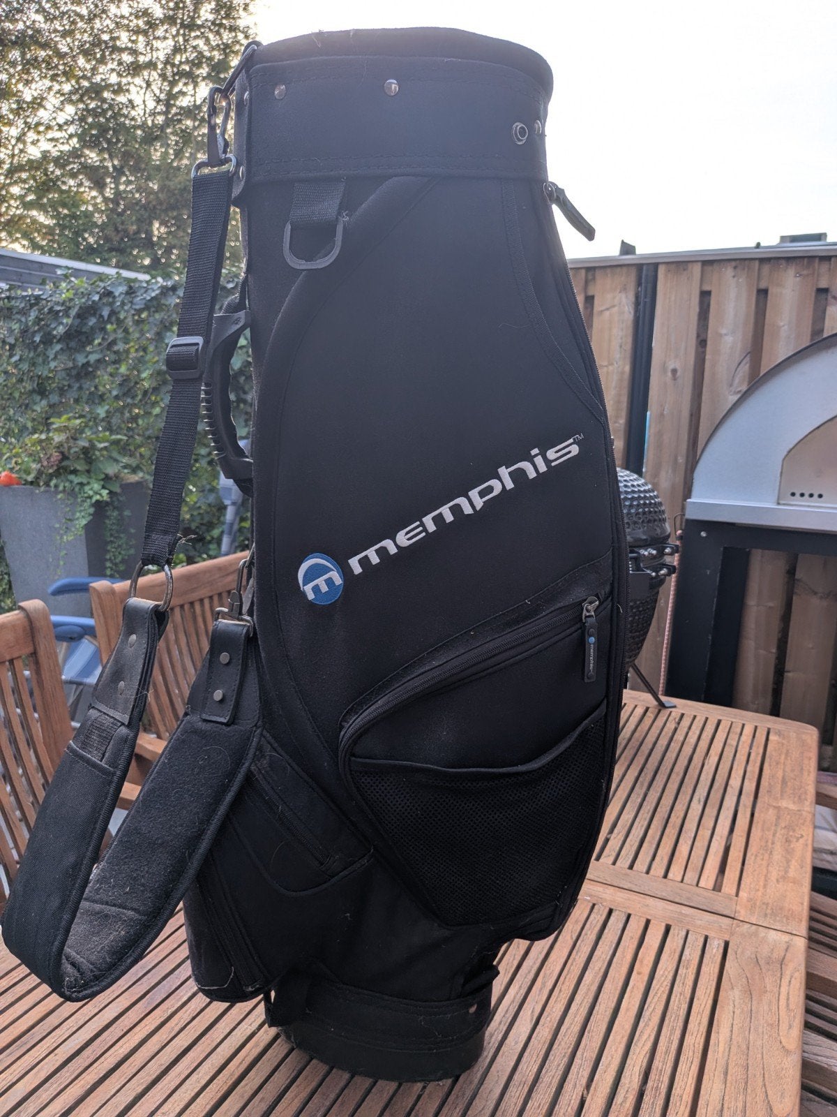 Golftas Memphis met TurfMaster golftrolley (band defect), Ophalen, Gebruikt, Tas, Overige merken