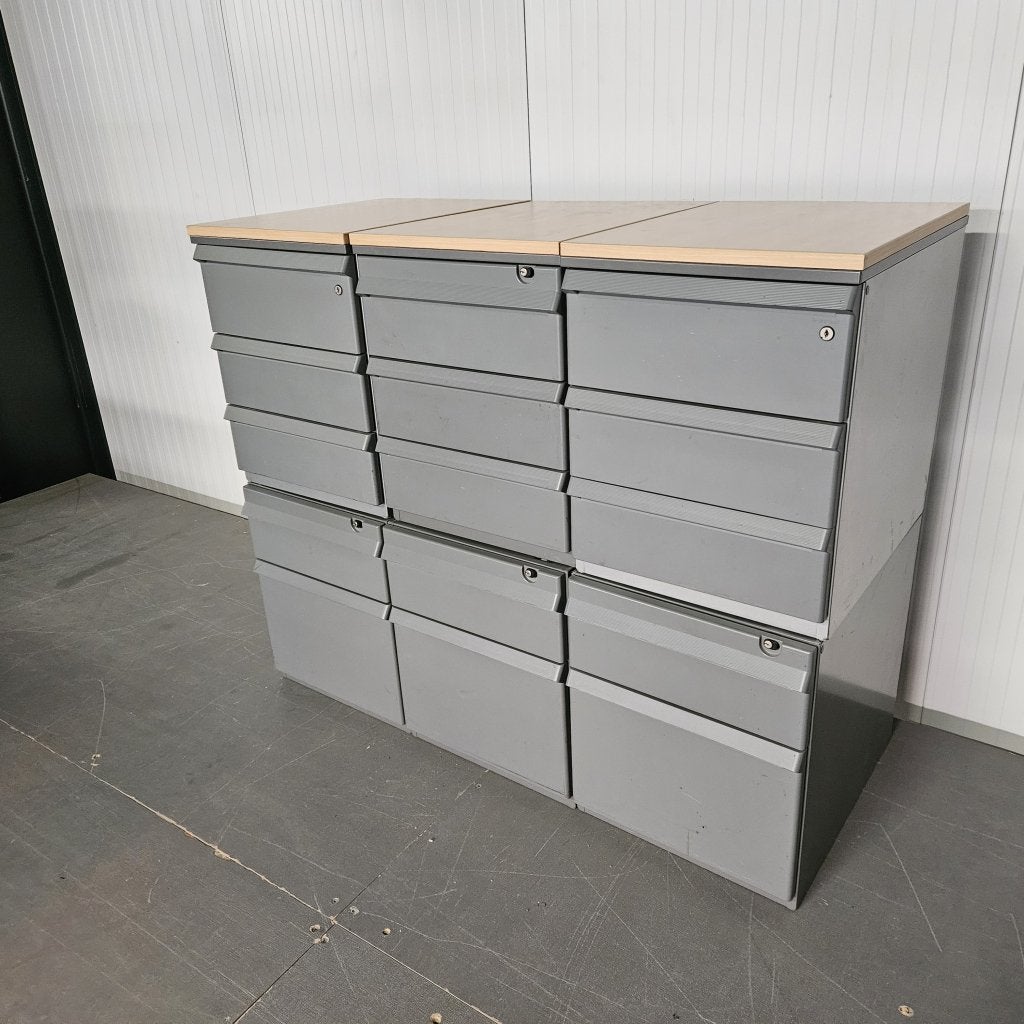 Ahrend 6-delig ladeblok met 15 lades - 106x129x57 cm, Niet ingevuld, Gebruikt, Niet ingevuld, Niet ingevuld