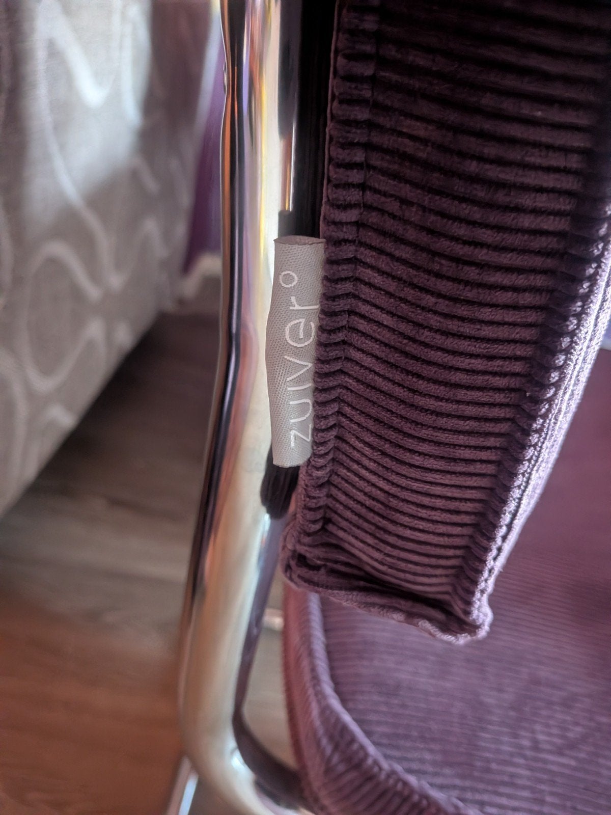 2× Zuiver Ridge Rib eetkamerstoelen paars - nette staat, Ophalen, Twee, Overige kleuren, Zo goed als nieuw