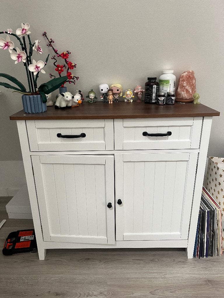 Witte kast, Ophalen, Vintage, 50 tot 100 cm, Zo goed als nieuw