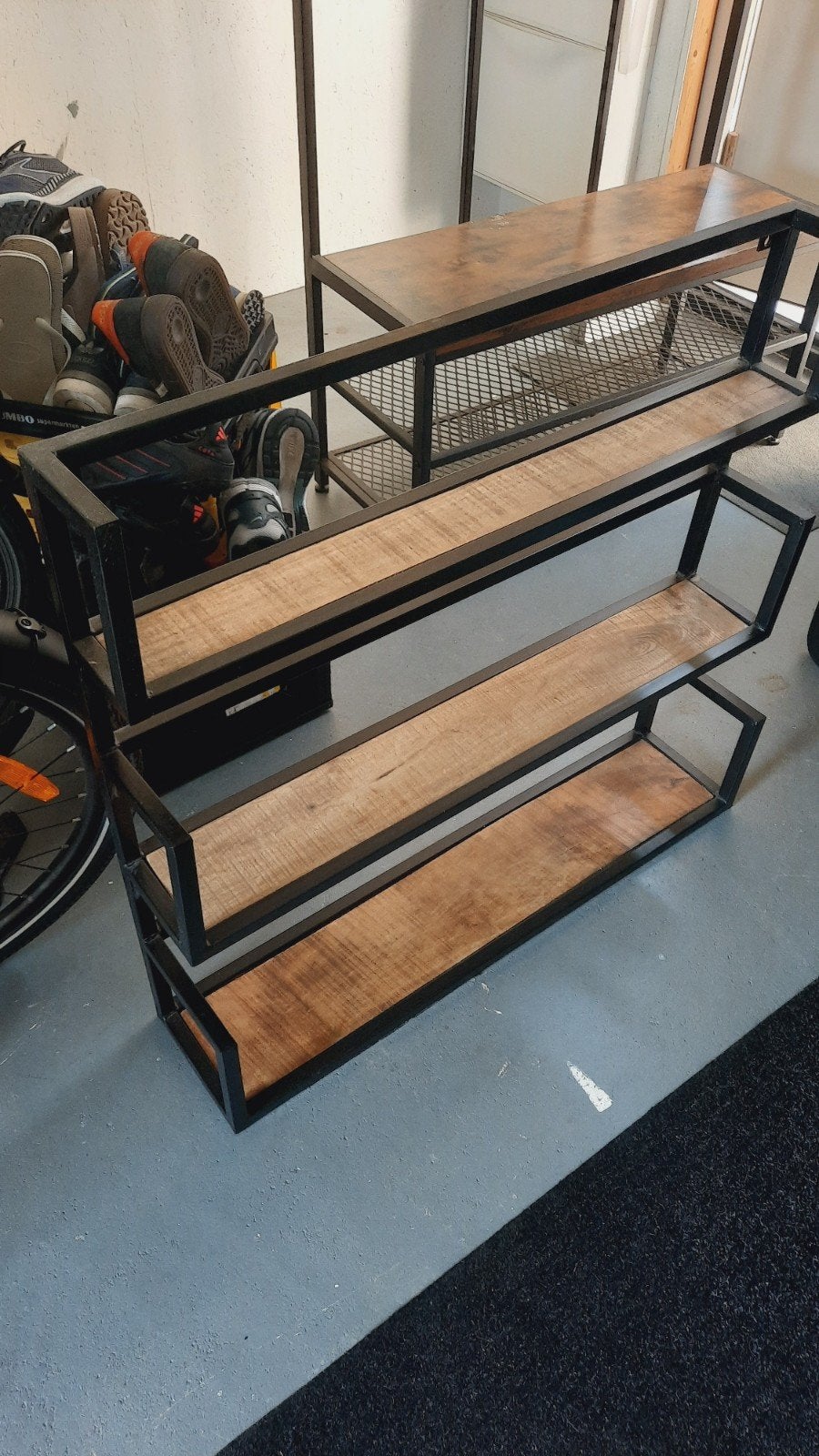 mangohout wandrek industrieel design, Ophalen, Zo goed als nieuw