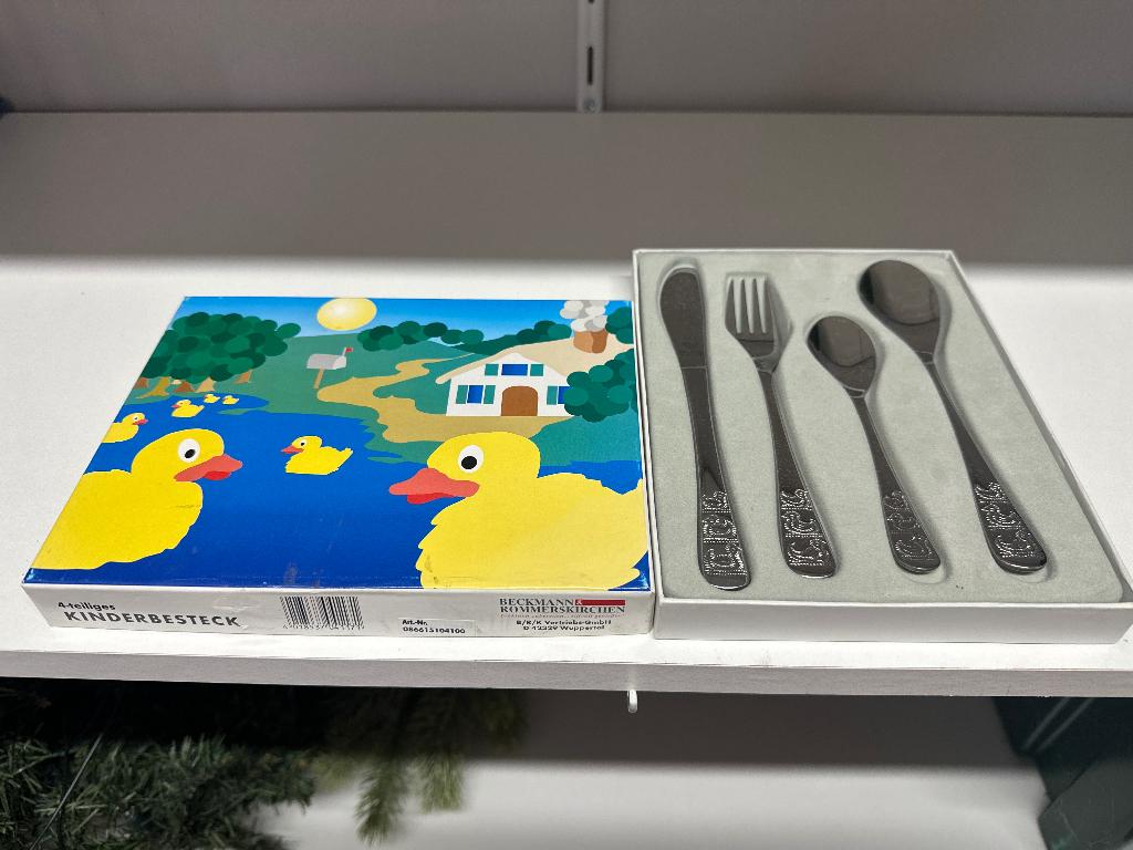 Verzilverd kinderbestek WD-028, Antiek en Kunst, Antiek | Bestek, Ophalen