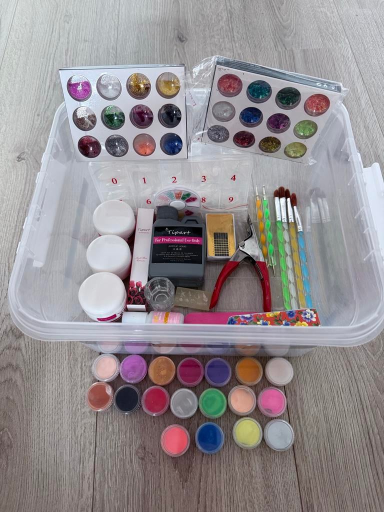 Acryl nagel set voor beginners, Ophalen, Gebruikt, Overige kleuren, Handen en Nagels