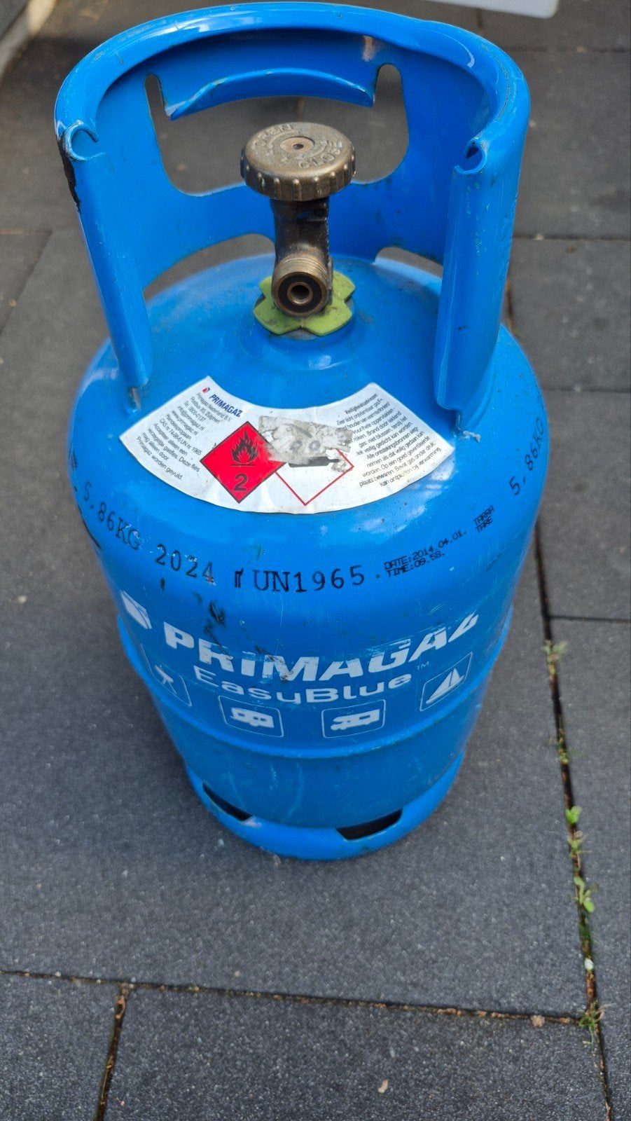 Primagaz EasyBlue gasfles 5.86KG LEEG, Ophalen, Gebruikt, Primagaz