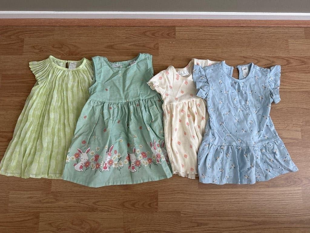 4 baby jurken 74 maat, Meisje, Jurkje of Rokje, H&M, Ophalen of Verzenden