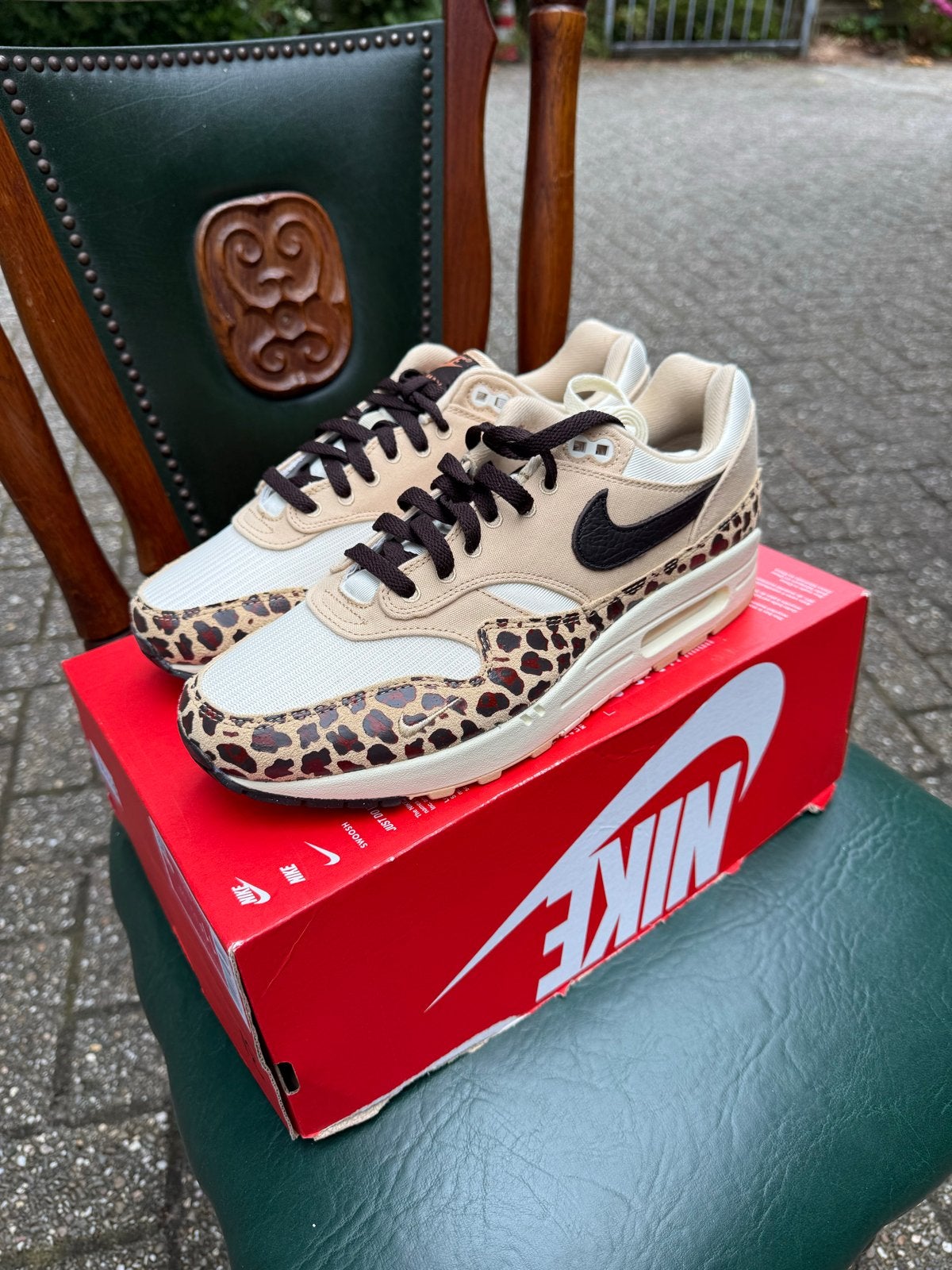 Nike Air Max 1 '87 Sesame Leopard - Maat 44 - Nieuw, Ophalen, Nieuw, Bruin, Sneakers of Gympen
