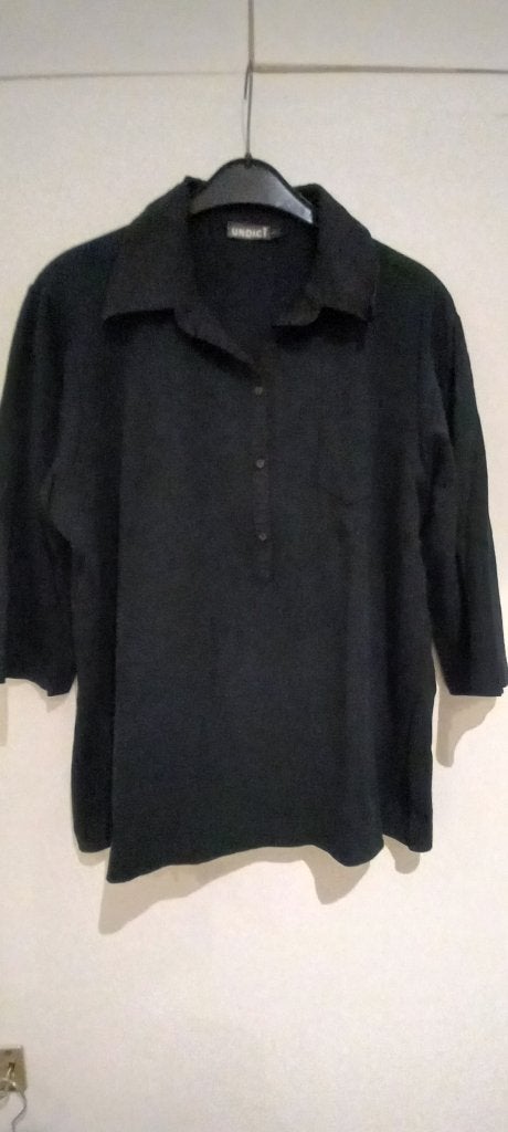 Undici donkerblauwe poloshirt driekwart mouw maat 42/44., Blauw, Maat 42/44 (L), Undici, Ophalen of Verzenden