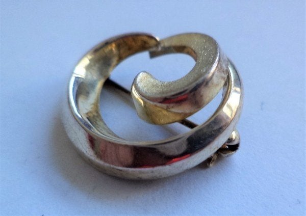 Franz Breuning Zilveren designer broche (6068-1426), Ophalen, Zo goed als nieuw, Zilver, Zilver