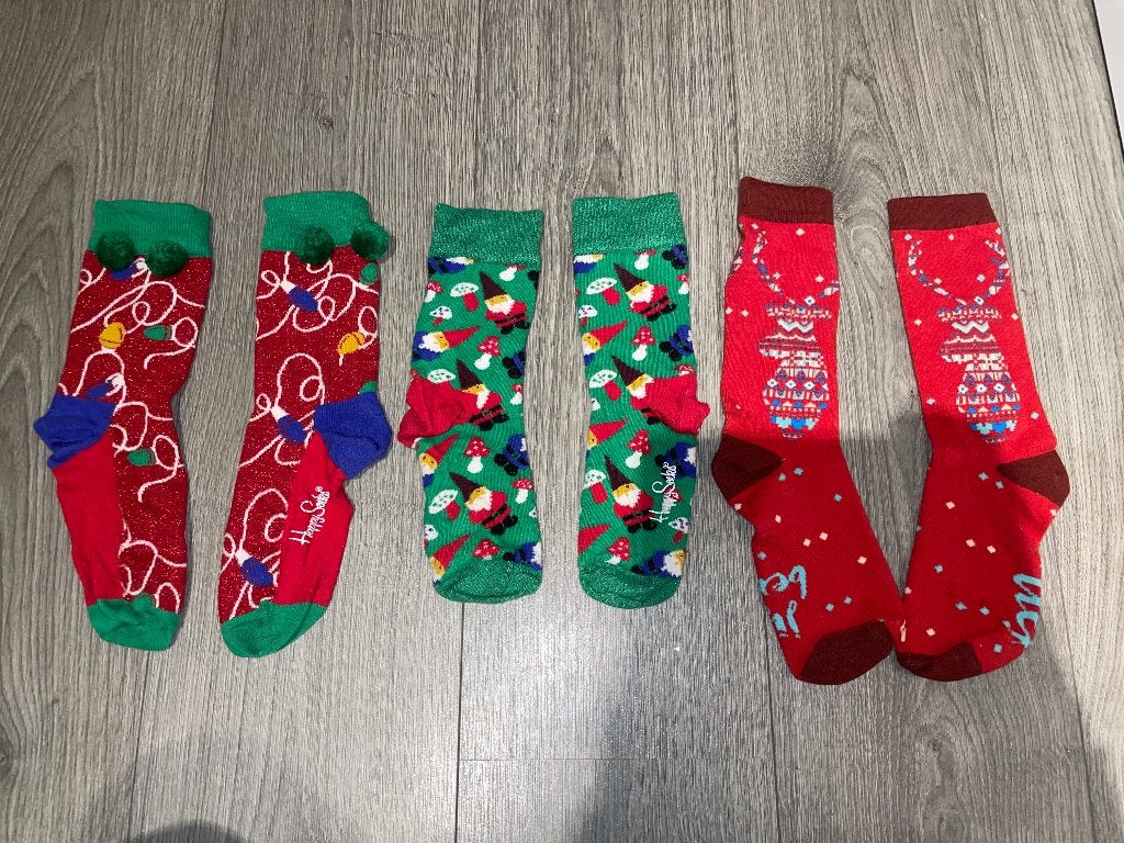 Set van 3 paar happy socks foute kerst sokken mt 36 - 40, Sokken en Kniesokken, Happy socks, Maat 35 t/m 38, Ophalen of Verzenden