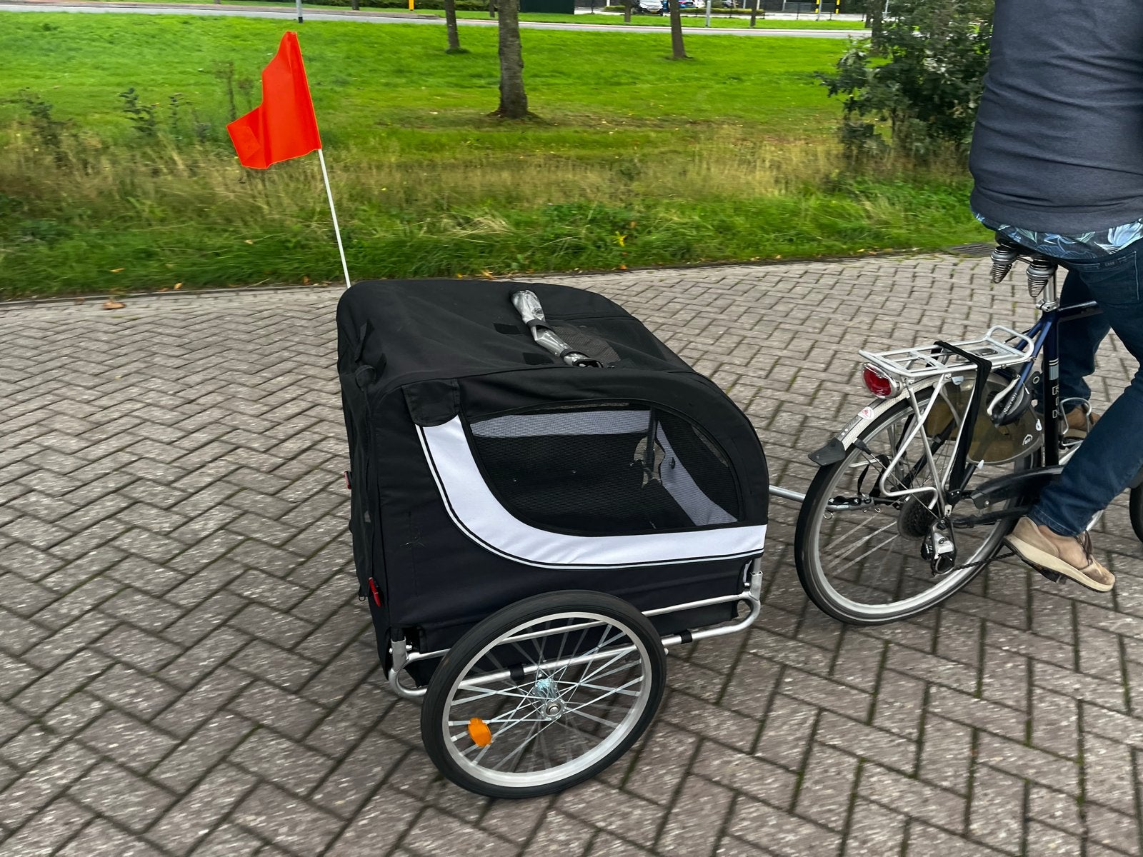 Hondenfietskar, Ophalen, Minder dan 20 kg, Opvouwbaar, Zo goed als nieuw