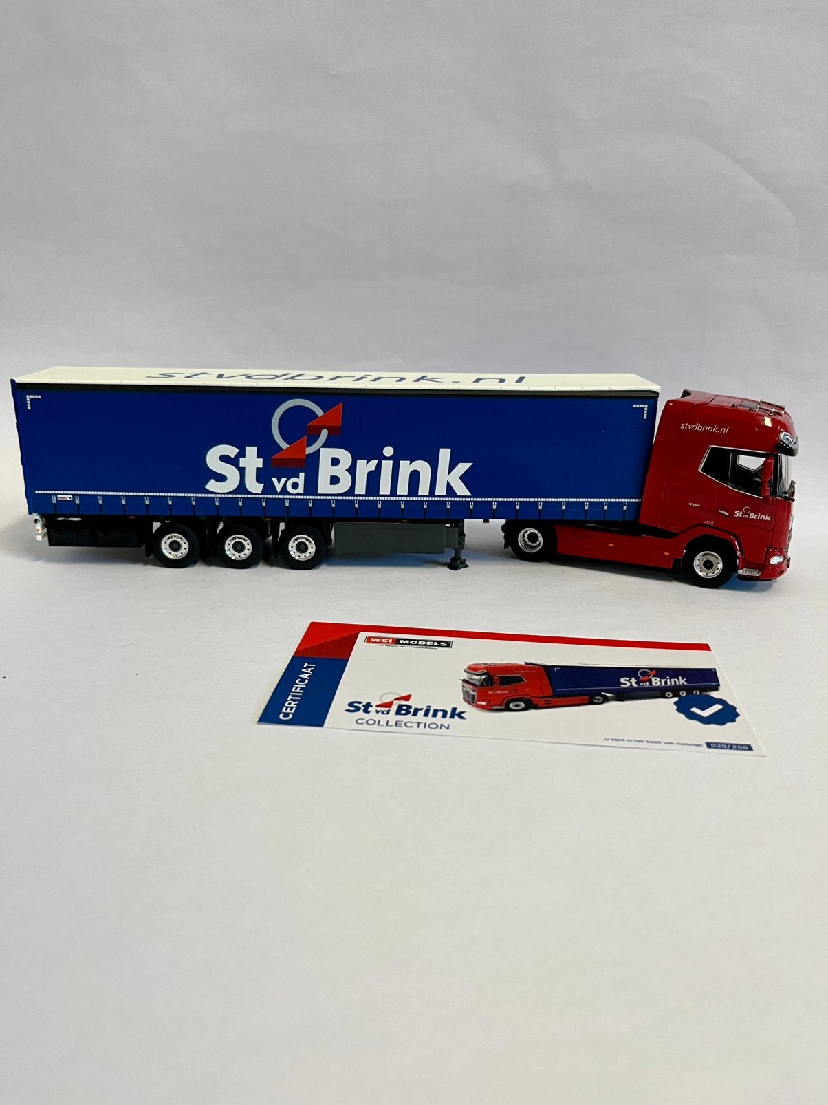 St vd Brink DAF XG+ met huifoplegger 1:50, Hobby en Vrije tijd, Modelauto's | 1:50, St vd Brink, Nieuw, Tolweg 15 Ermelo, Ophalen of Verzenden