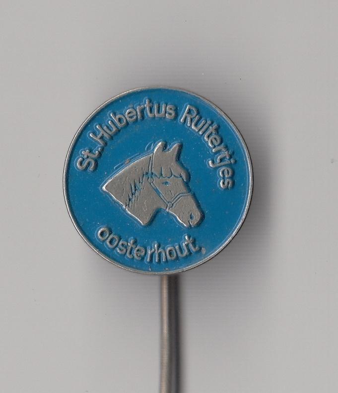 Oosterhout St. Hubertus Ruitertjes speldje, Gebruikt, Niet vindbaar, Niet vindbaar, Speldje of Pin