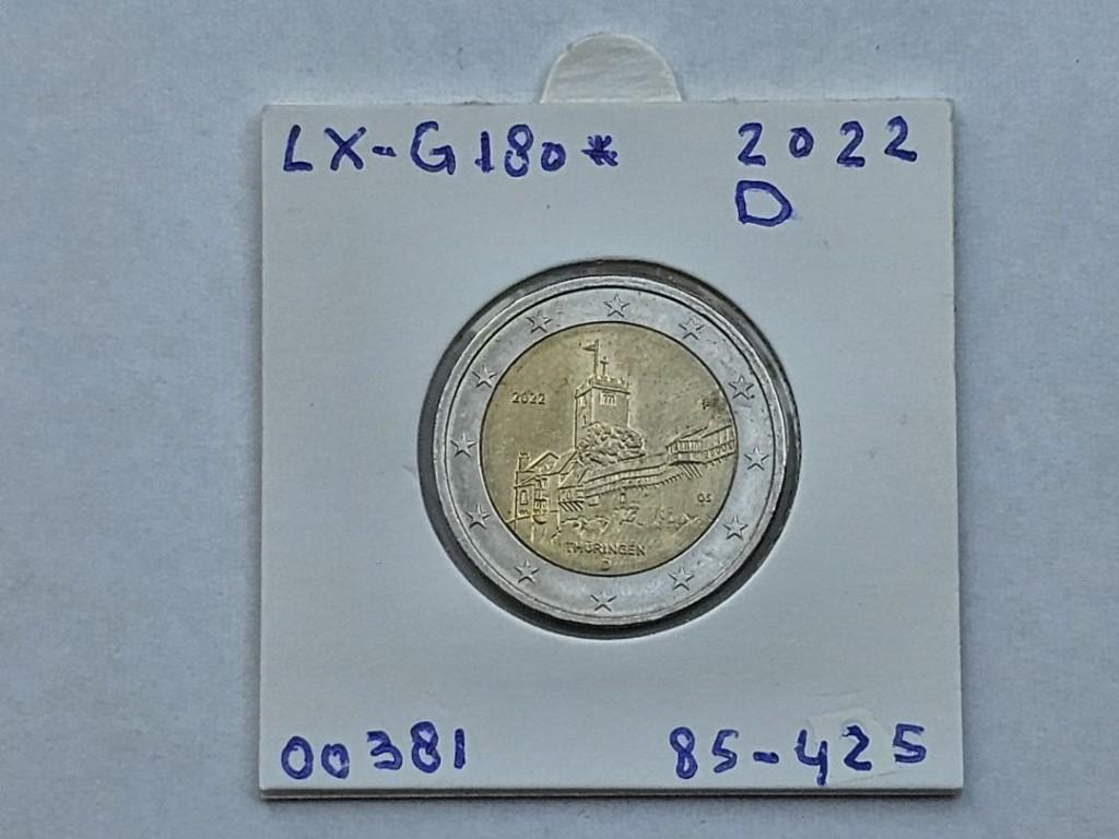 2-euromunt Duitsland (D) F 2022 Herdenking LX-G180*, Postzegels en Munten, Munten | Europa | Euromunten, Ophalen of Verzenden
