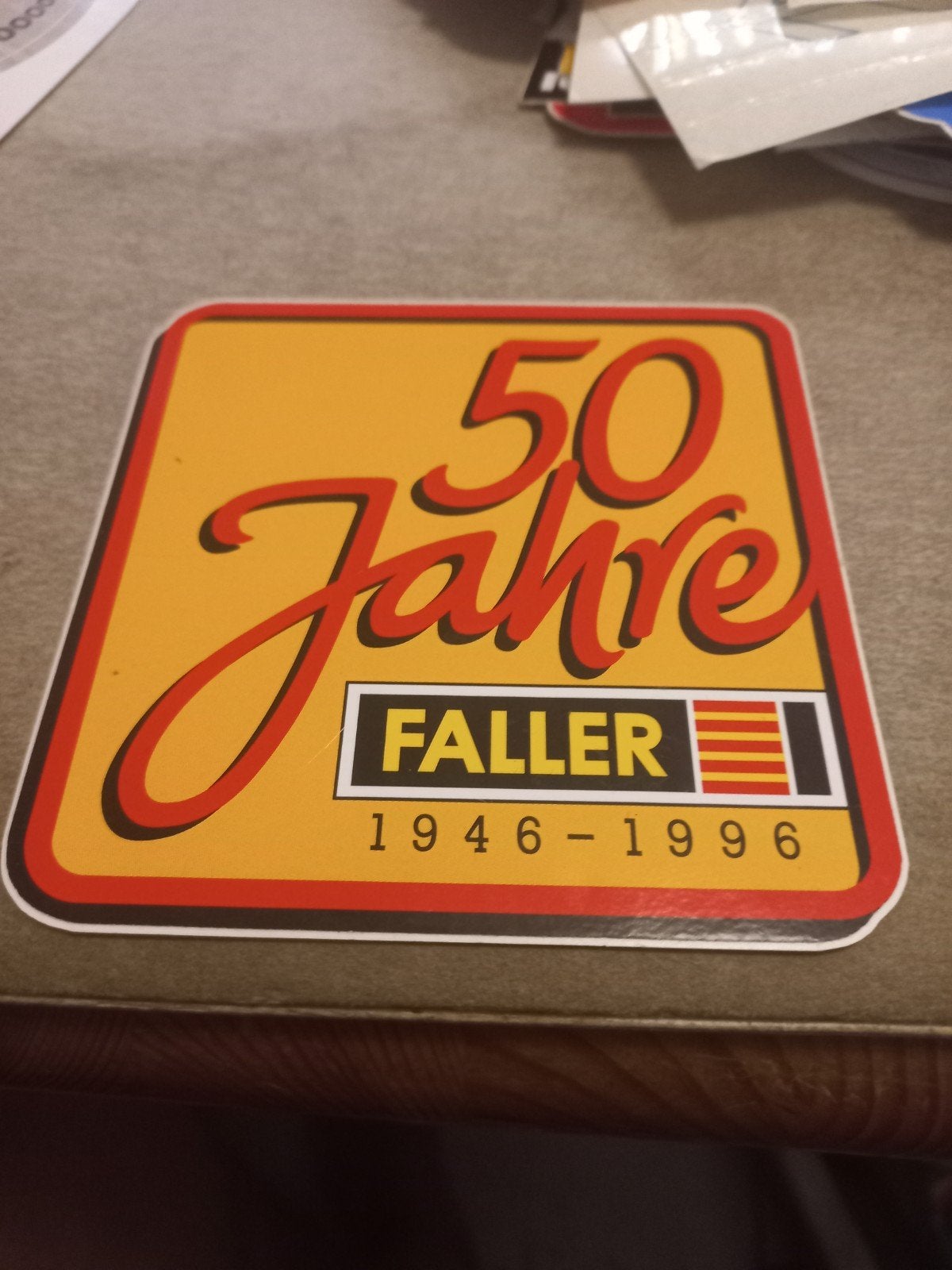 Faller 50 Jaar Jubileum Sticker 1946-1996, Ophalen of Verzenden, Nieuw, Merk