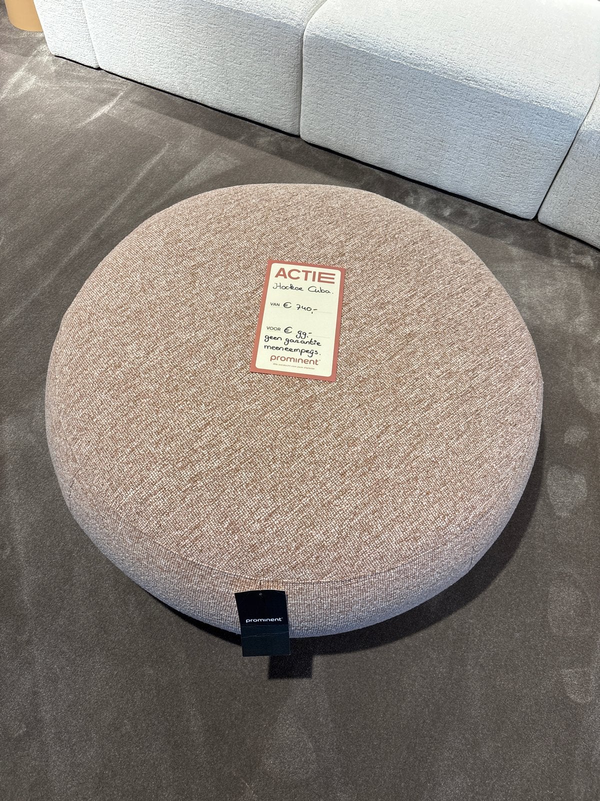 PROMINENT PURMEREND. Ronde hocker Cuba, Huis en Inrichting, Ophalen, Rond, Nieuw, 75 tot 100 cm