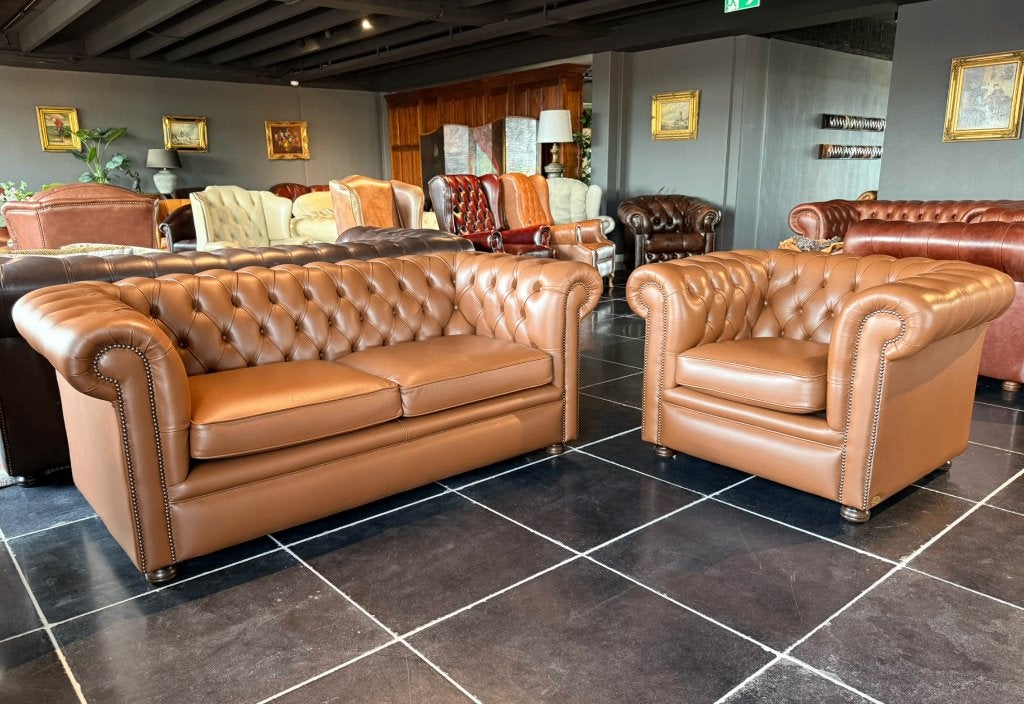 Chesterfield Glenwood 2,5-1 zits, Sp[ringvale, 150 tot 200 cm, Ophalen of Verzenden, Zo goed als nieuw