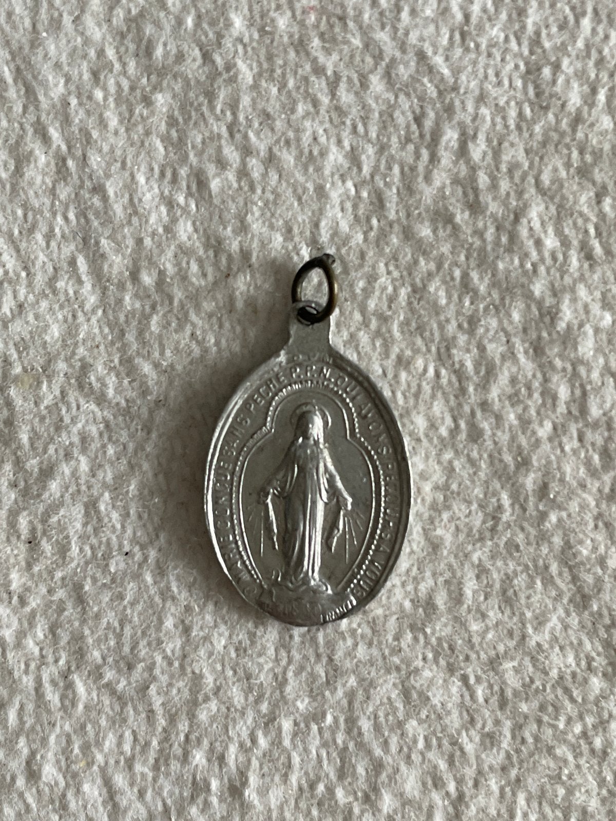 Ovaal klein religieus hangertje - Wonderdadige Medaille, Ophalen of Verzenden