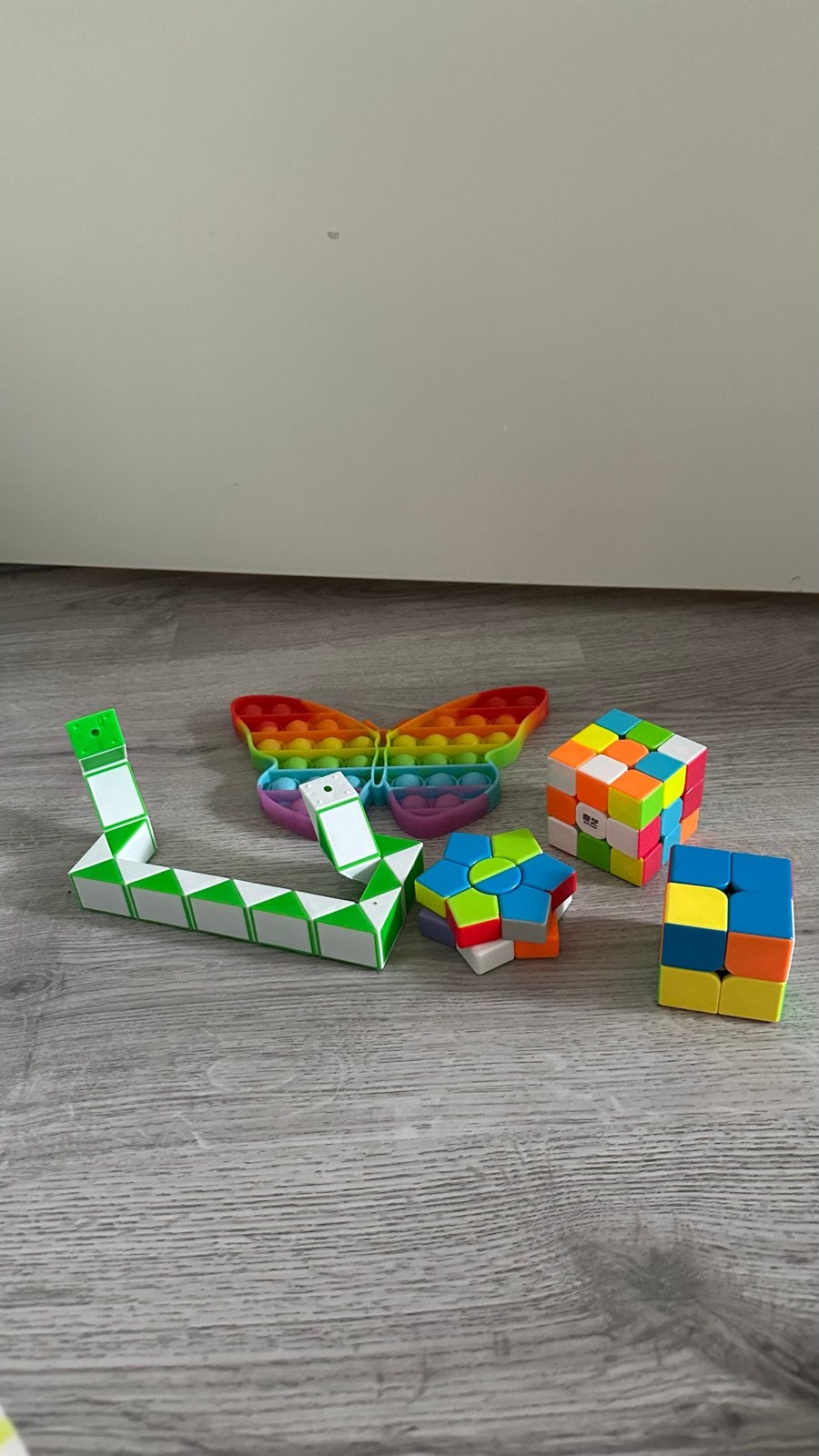 Rubik's kubussen, slang en pop-it vlinder, Ophalen of Verzenden, Gebruikt, Jongen of Meisje
