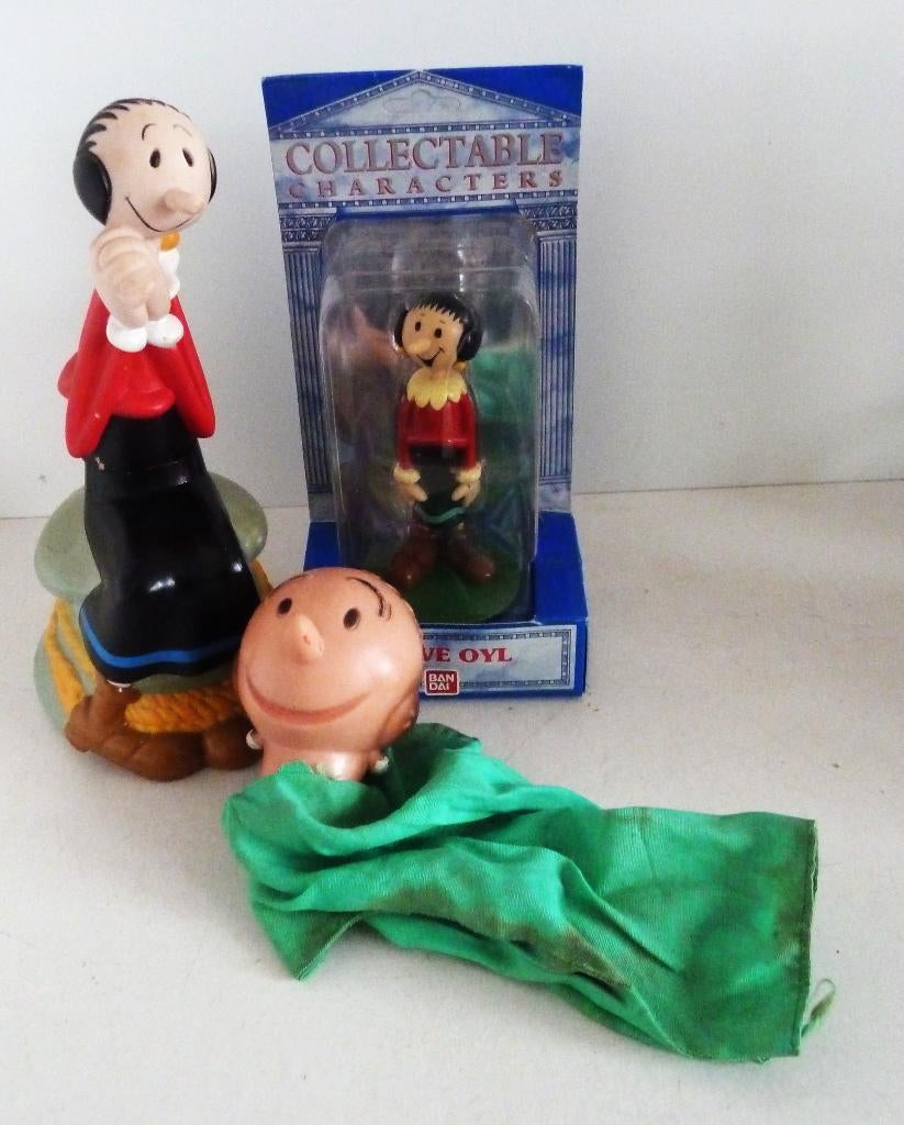 Olive Oyl-Olijfje Soaky-poppenkast pop en Bandai figuur MIB, Verzamelen, Stripfiguren, Ophalen of Verzenden, Overige figuren, Gebruikt
