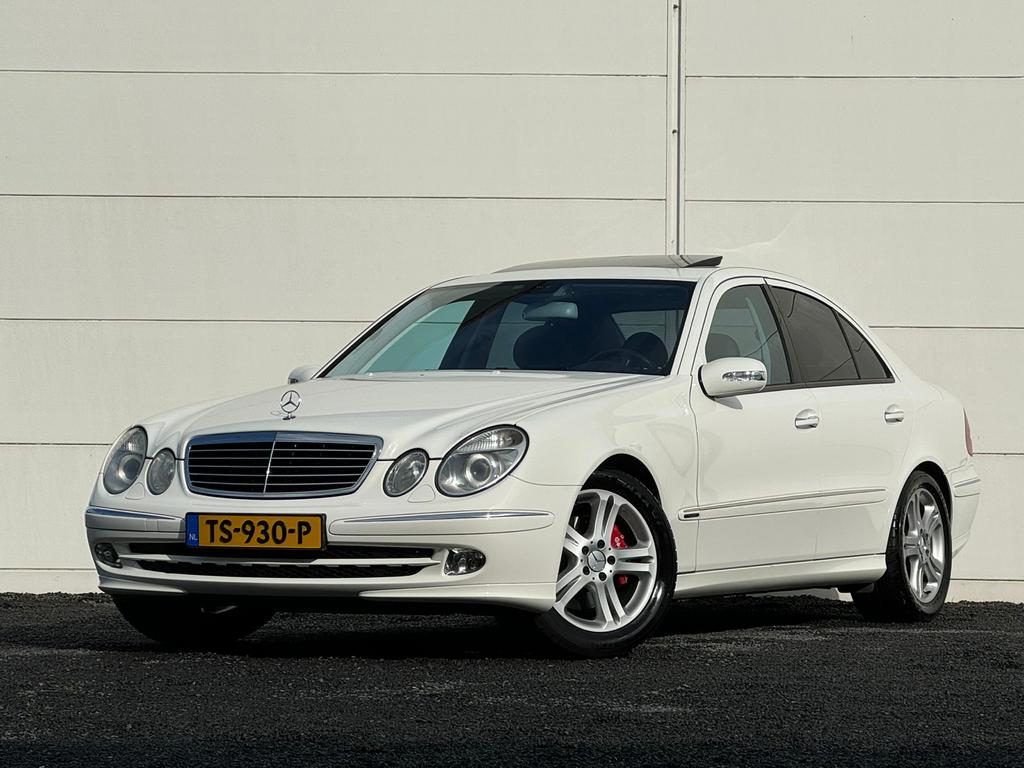 Mercedes E-500, 94960 km Logisch Mem.seats, pano H&K, Auto's, Automaat, Achterwielaandrijving, Wit, Leder