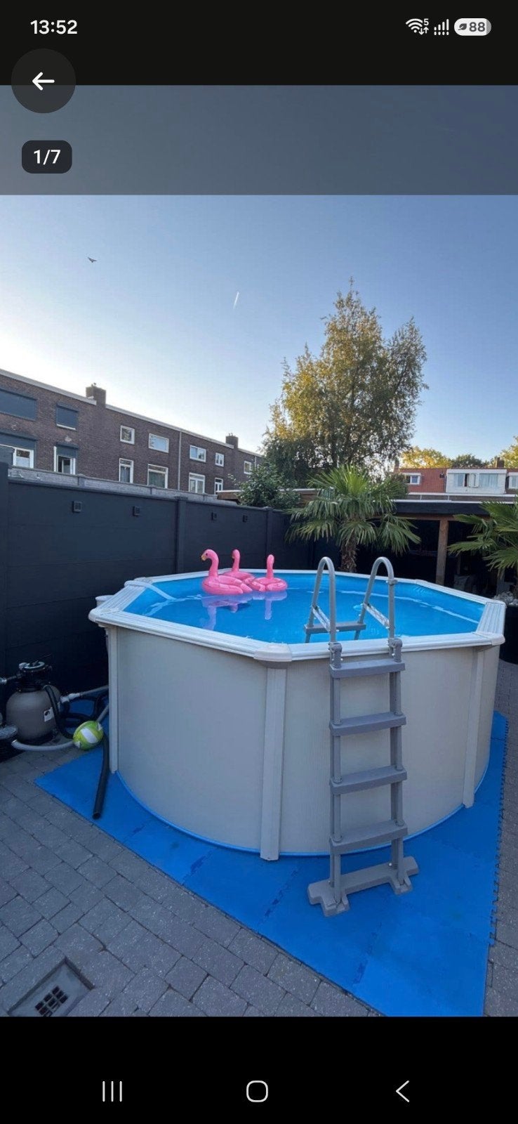 zwembad trap, Tuin en Terras, Ophalen of Verzenden, Zo goed als nieuw, Opzetzwembad, 120 cm of meer