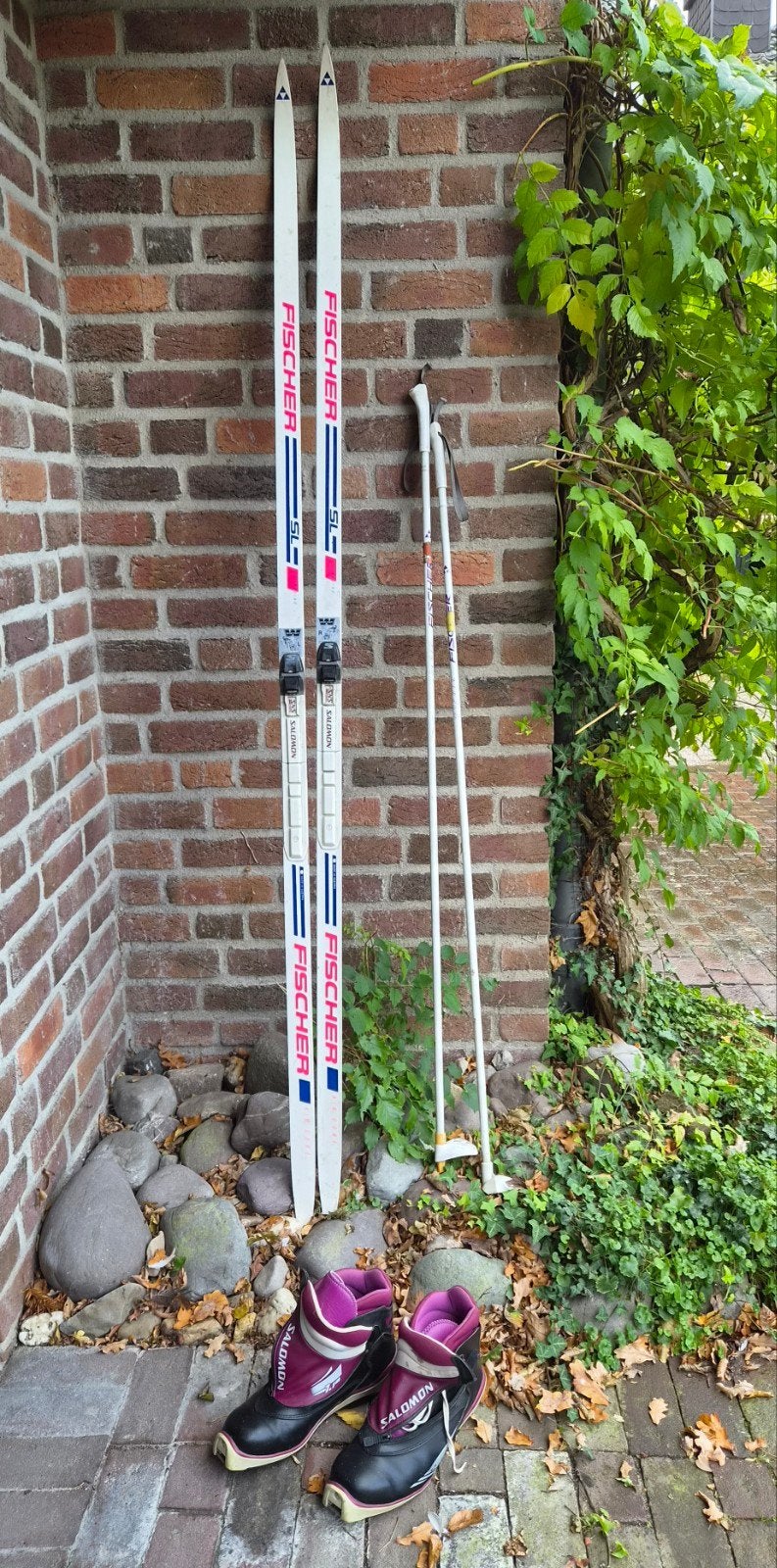 Complete Langlaufset: Fischer Ski's/Salomon Schoenen/Stok, Ophalen, Ski's, Fischer, Gebruikt
